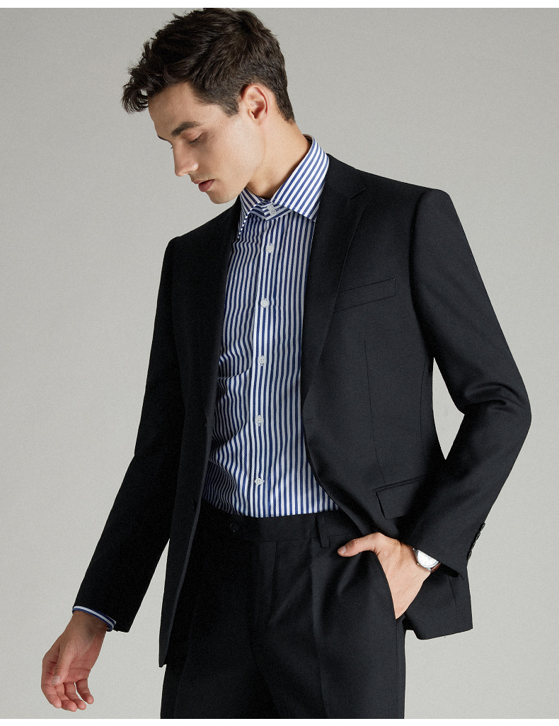 純色羊毛商務西裝套裝